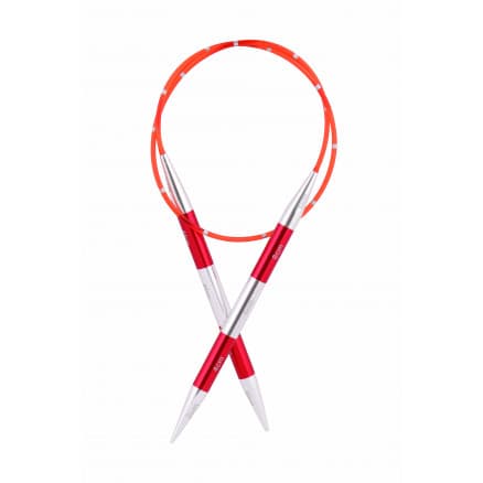 KnitPro SmartStix Rundstickor Aluminium 40cm Röd 3.00mm
