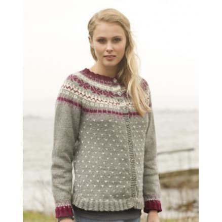 September Jacket by DROPS Design - Tröja med Nordiskt Mönster Stickmönster strl. S - XXXL