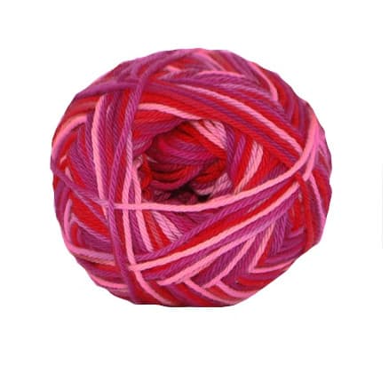 Hjertegarn Cotton nr. 8 Garn 597 Röda Färger