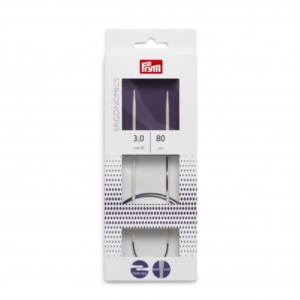 Prym Ergonomics Rundstickor Plast 80cm 3,00mm / 31.5in US2Â½