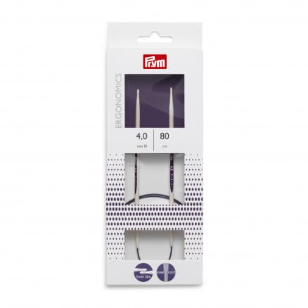Prym Ergonomics Rundstickor Plast 80cm 4,00mm / 31.5in US6