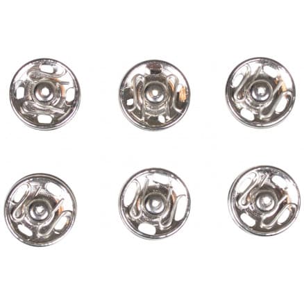 Tryckknappar Silver 13 mm - 6 st