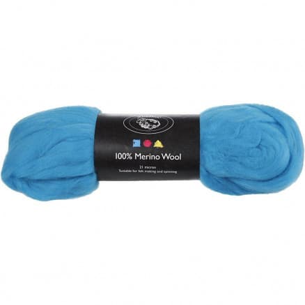 Kardad ull - Merino Turkos 21my 100g