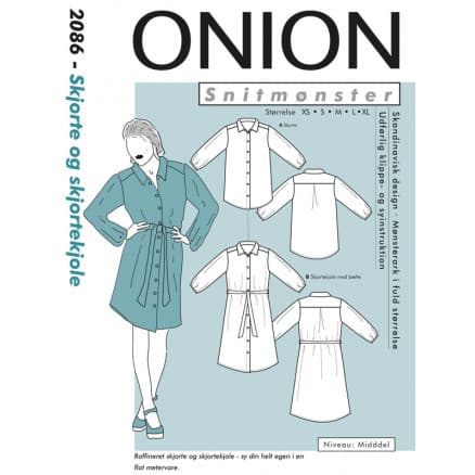 ONION Snittmönster Plus 9025 Skjorta och skjortklänning Storlek. XL-5XL