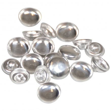 Infinity Hearts DIY Tygknappar/Ã–verdragsknappar Runda Aluminium Silver 10 mm - 10 par