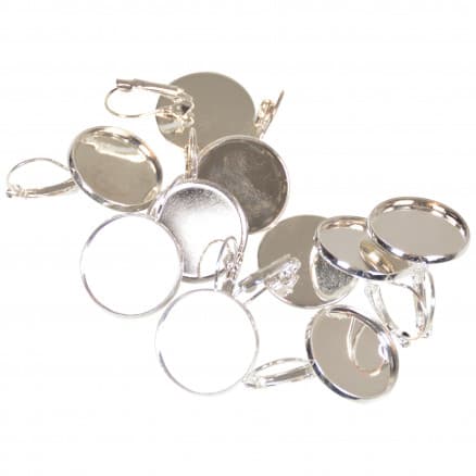 Infinity Hearts Ã–rhängen DIY Järn Silver Ø20mm - 10 st.