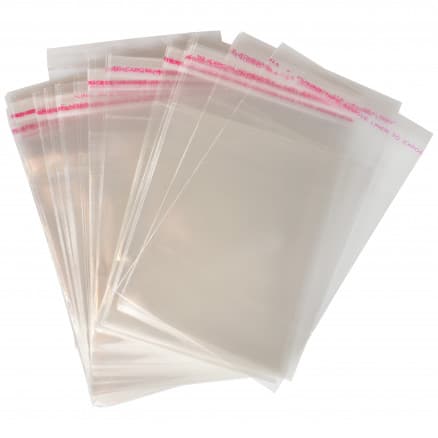 Infinity Hearts Cellofanpåse med limförslutning Clear 7x9cm - 100 st.