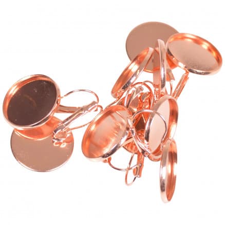 Infinity Hearts Ã–rhängen DIY Järn Roséguld Ø20mm - 10 st.