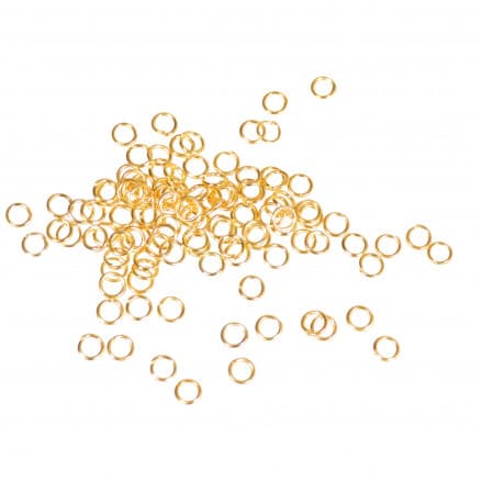 Infinity Hearts Splitring Järn Guld 5x0,7mm - 100 st