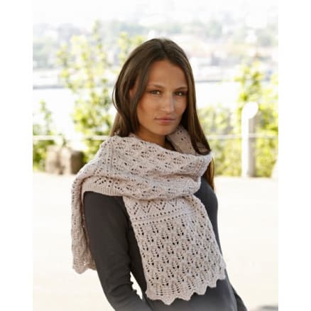 Soft Magnolia by DROPS Design - Halsduk Stick-mönster 175x35 cm