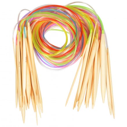 Infinity Hearts Rundstickeset Bambu Natur/Print 100cm 2-10mm - 18 storlekar