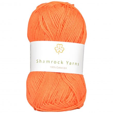 Shamrock Yarns 100% Bomull Garn 24 Dov Ljus Orange