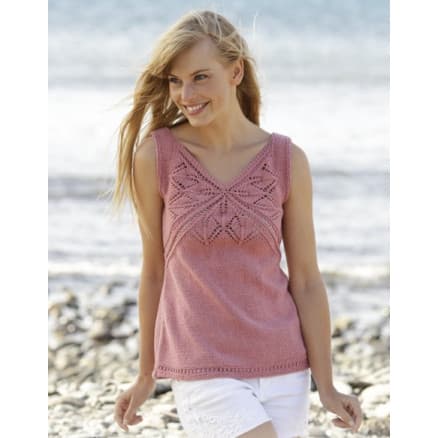 Butterfly Heart Topp by DROPS Design - Topp Stick-mönster strl. S - XXXL