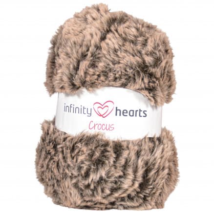 Infinity Hearts Crocus Pälsgarn 96 Svart/Grå