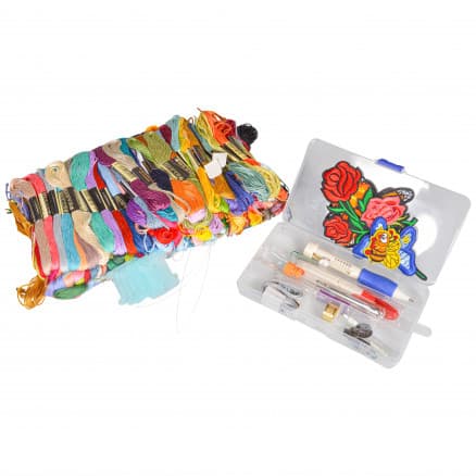 Infinity Hearts startpaket för broderi med hålnål Deluxe - 187 delar