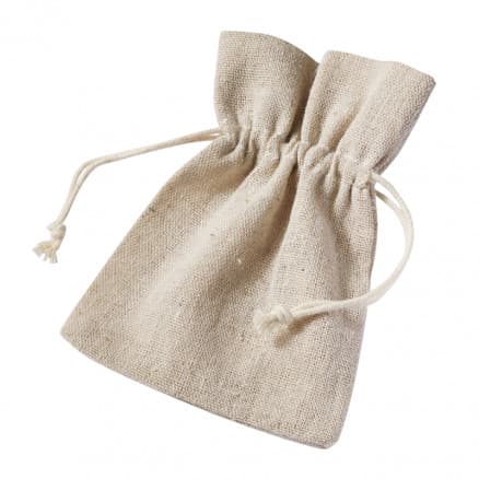 Linpåse / Tygpåse Natur 10x13cm - 6 st