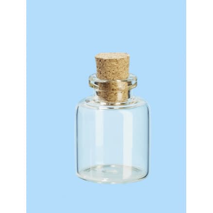 Mini Glasflaska/Burk med Kork 30x40mm - 3 st