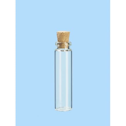Mini Glasflaska/Burk med Kork 12x46mm - 6 st