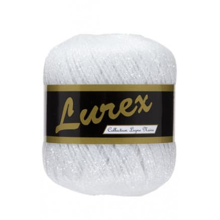 Lammy Lurex Garn 21 Vit