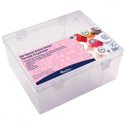Hemline Plastlåda till 20 Overlock Trådspolar Transparent 29,5x25x13,5cm - 1 st