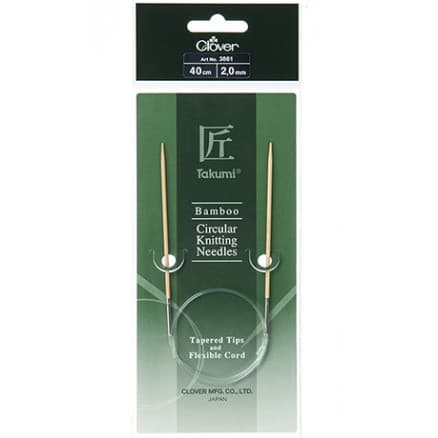 Clover Takumi Rundstickor Bambu 40cm 2.00mm