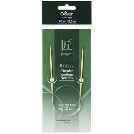 Clover Takumi Rundstickor Bambu 40cm 2,50mm