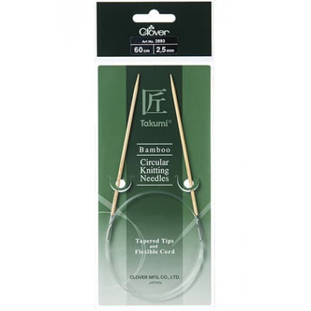 Clover Takumi Rundstickor Bambu 60cm 2,50mm /23.6in US1Â½