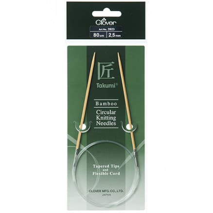 Clover Takumi Rundstickor Bambu 80cm 2,50mm /31.5in US1Â½