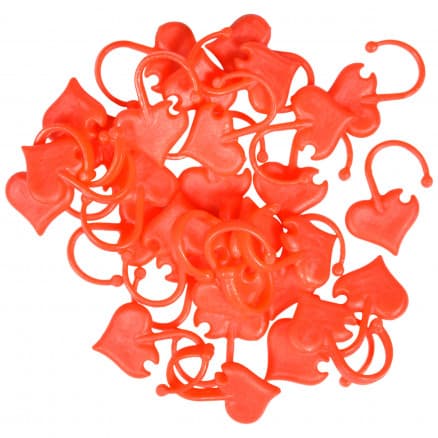 Infinity Hearts Maskmarkörer Hjärta Röd 2x1,5cm - 30 st