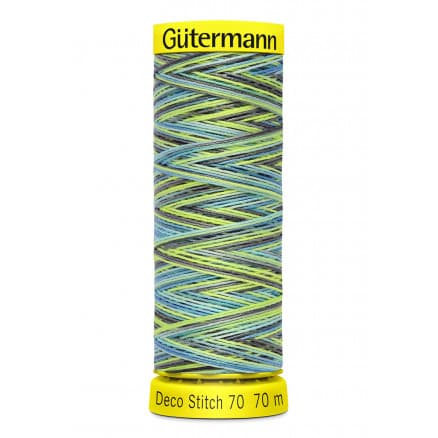Gütermann Deco Stitch Multi 70 Blå/Grön Sytråd Polyester 9852 - 70m
