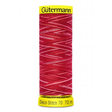 Gütermann Deco Stitch Multi 70 Röd Sytråd Polyester 9984 - 70m