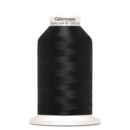 Gütermann Bulky-Lock 80 Sytråd Polyester 0 Svart - 1000m