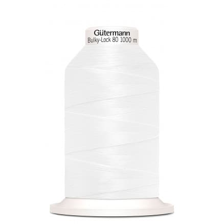 Gütermann Bulky-Lock 80 Sytråd Polyester 800 Vit - 1000m