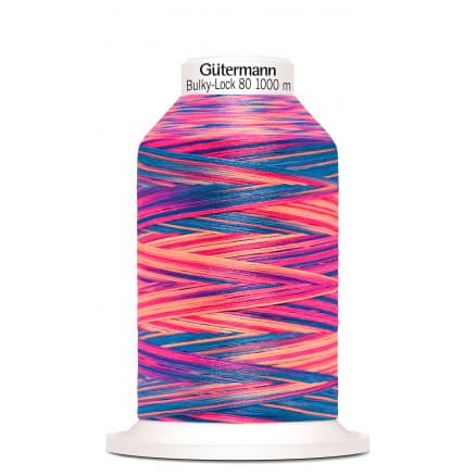 Gütermann Bulky-Lock 80 Multi Röd/Orange/Cerise Sytråd Polyester 9814 - 1000m