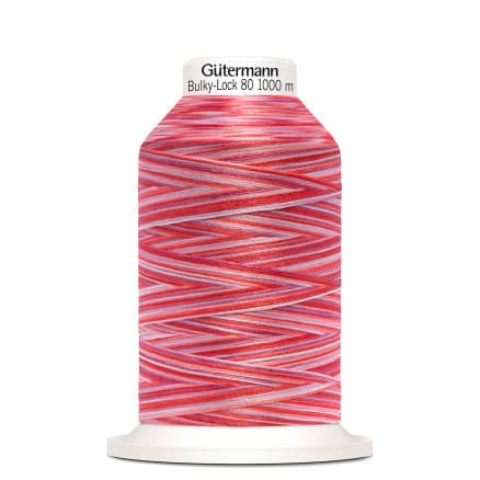 Gütermann Bulky-Lock 80 Multi Röd Sytråd Polyester 9974 - 1000m