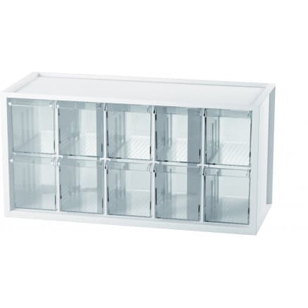 Infinity Hearts Lådsystem/Förvaringshylla/Hylla med lådor 510 Plast 10 lådor 37,8x15,4x18,9cm