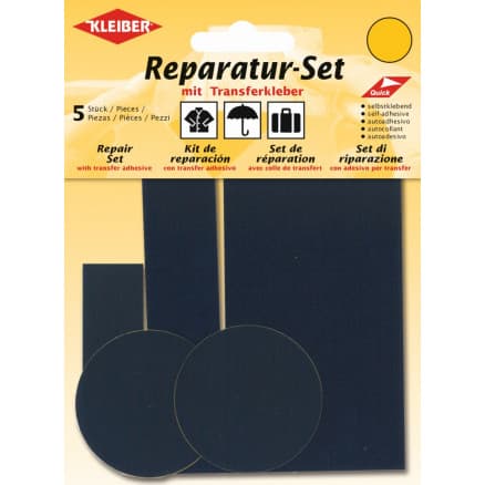 Kleiber Självhäftande reparationssats Polyamid Marinblå Ass. Assorterade storlekar