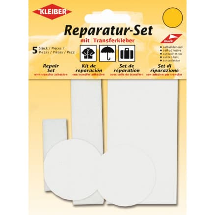 Kleiber Självhäftande reparationssats Polyamid Vit Ass. Assorterade storlekar