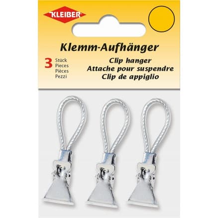 Kleiber Clips Handdukshängare Vit 5x1,5cm - 3 st