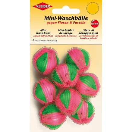 Kleiber Mini Tvättbollar mot Ludd Ø3,5cm - 8 st
