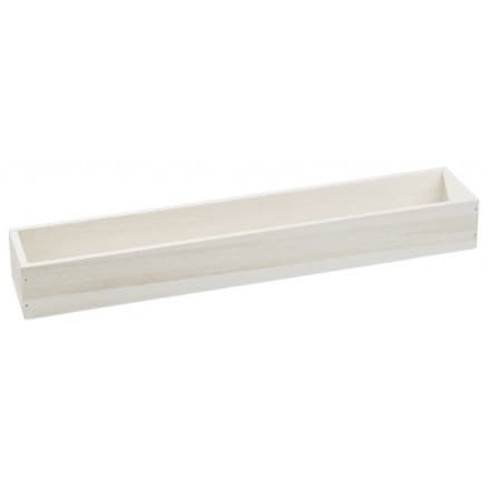 Trälåda Vit 50x9x6cm - 1 st