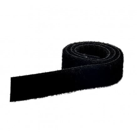 Kardborreband på Metermål Dubbel Back-to-Back Svart 20 mm - 50 cm
