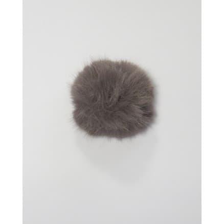 Pompon Pälstofs Akryl Grå 80mm