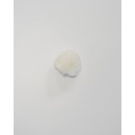 Pompon Pälstofs Akryl Råvit 50mm
