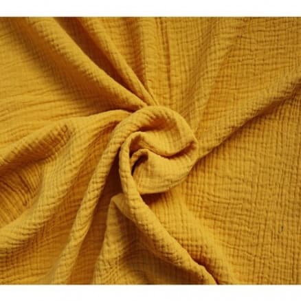 Bomull Crepe Tyg 135cm 010 Ockra - 50cm
