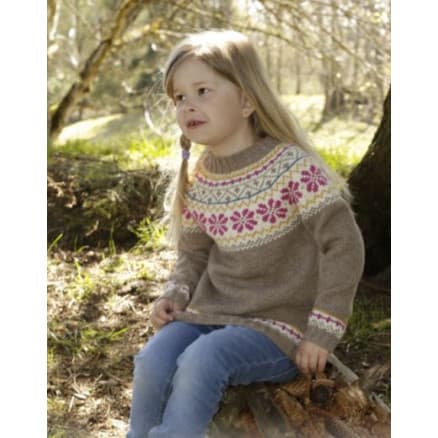 Prairie Fairy Jumper by DROPS Design - Tröja Stick-mönster strl. 3/4 - 11/12 år