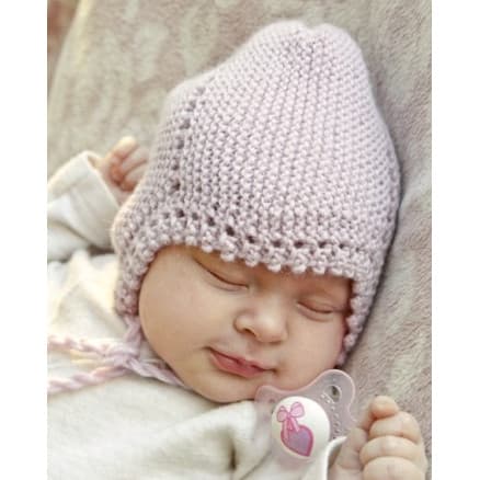 Lullaby by DROPS Design - Baby Mössa Stick-mönster strl. 0/1 mdr - 3/4 år