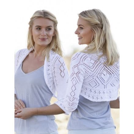 Kamelia by DROPS Design - Bolero Stick-mönster strl. S - XXXL