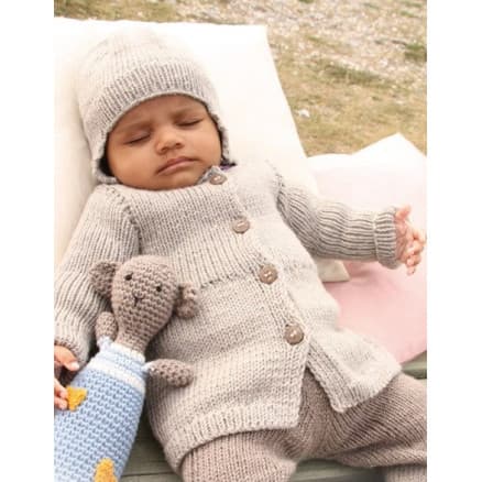 Samuel Jacka by DROPS Design - Baby Jacka Stick-mönster strl. 1/3 mån - 3/4 år