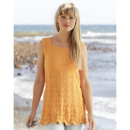 Sunkissed by DROPS Design - Topp Stick-mönster strl. S - XXXL